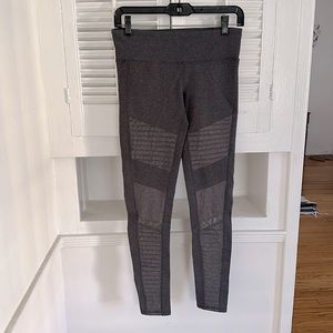 ALO Grey Moto Leggings with Pocket, Size M